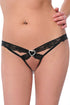 Sexy Black Strappy Lace Thong